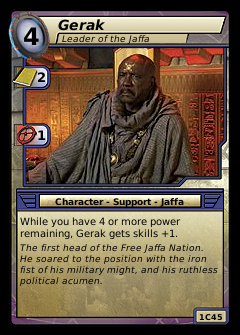 Gerak, Leader of the Jaffa