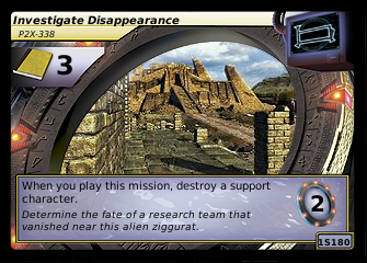 Investigate Disappearance, P2X-338