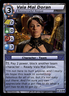 Vala Mal Doran, Resourceful Rogue