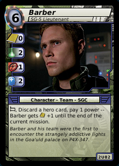 Barber, SG-5 Lieutenant